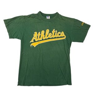 Oakland Athletics A's Russell Athletic Youth T-Shirt XL Green Graphic